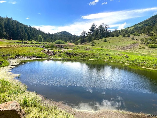 water view with a mountain view