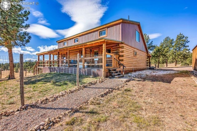 view of rear view of property