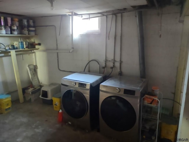 laundry room with washer and dryer