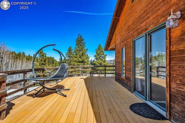 view of wooden deck