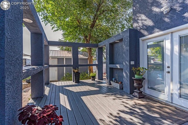 855 5th St, Penrose, CO 81240 - wooden terrace with fence