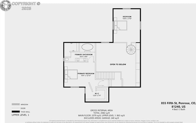 855 5th St, Penrose, CO 81240 - floor plan / room layout