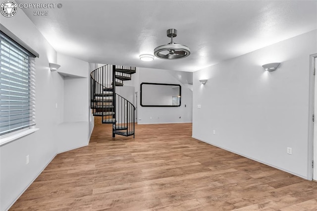 855 5th St, Penrose, CO 81240 - interior space with light wood-type flooring, stairway, and baseboards