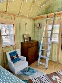 bedroom featuring light wood-type flooring