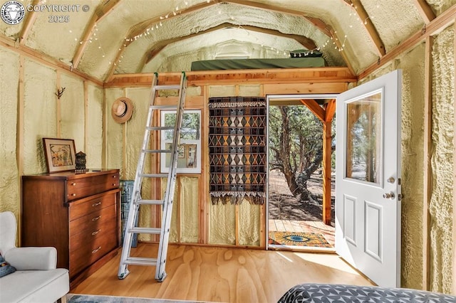 2375 P Path, Cotopaxi, CO 81223 - interior space with plenty of natural light, lofted ceiling, and wood finished floors