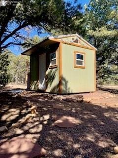 view of shed