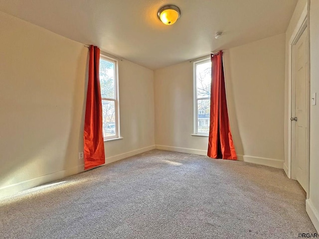 spare room with carpet floors