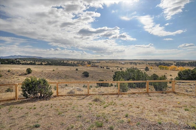 exterior space with a rural view