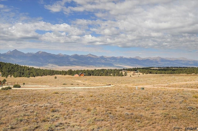 property view of mountains with a rural view