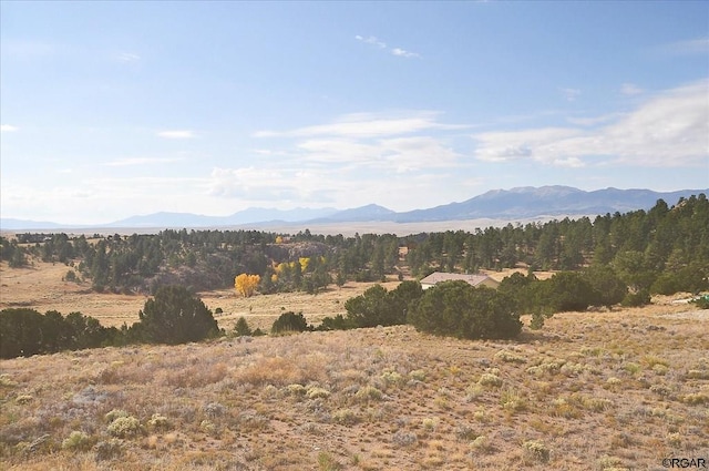 property view of mountains with a rural view