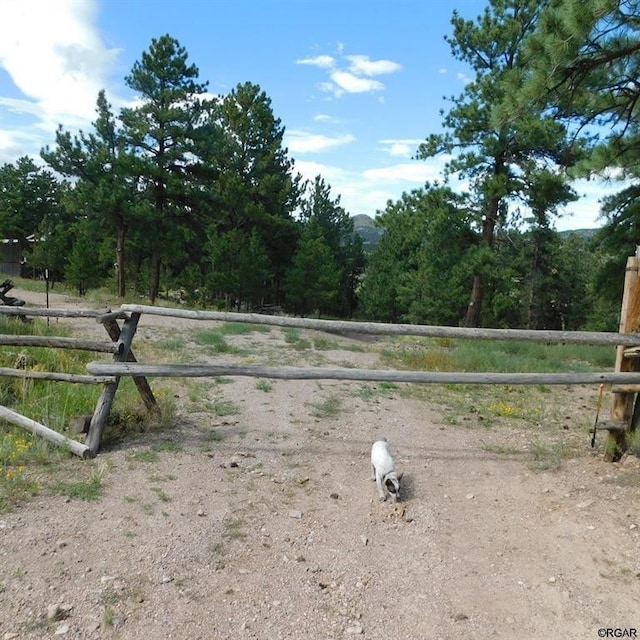 exterior space featuring a rural view