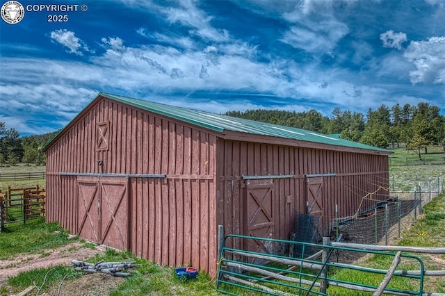 view of horse barn