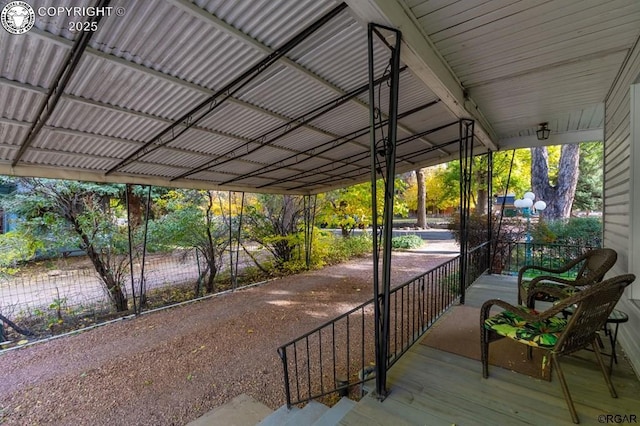 exterior space featuring covered porch