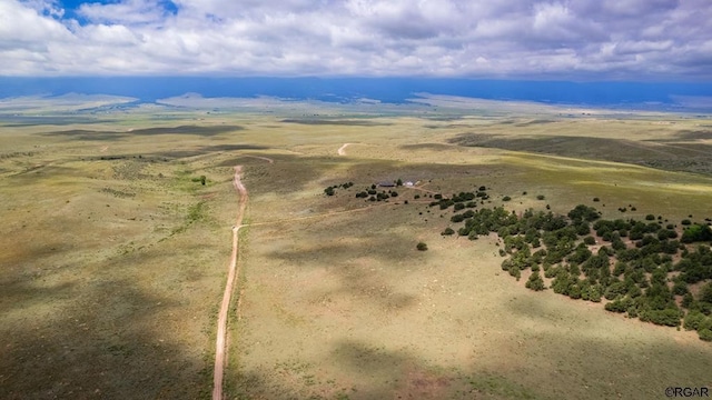 aerial view with a rural view