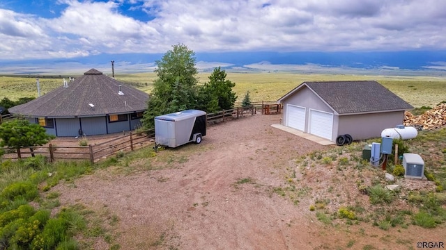 exterior space featuring a rural view