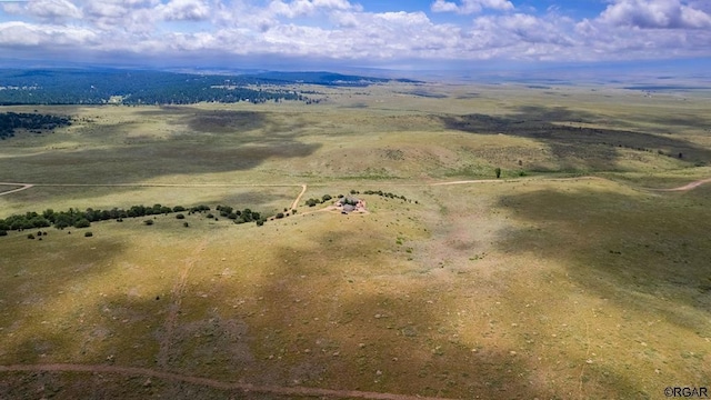 aerial view featuring a rural view