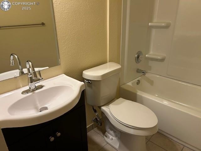 600 Pioneer Ln, Florence, CO 81226 - full bath with tub / shower combination, toilet, tile patterned floors, and vanity