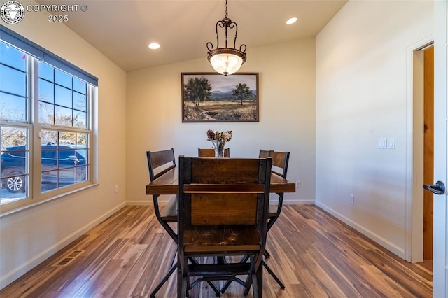 dining room featuring dark hardwood / wood-style floors