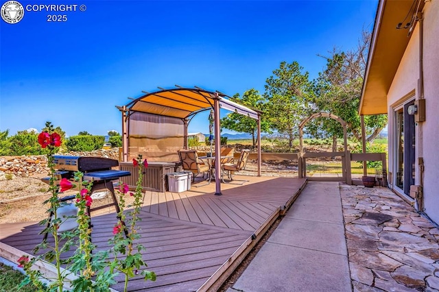 925 2nd St, Penrose, CO 81240 - wooden deck featuring outdoor dining space