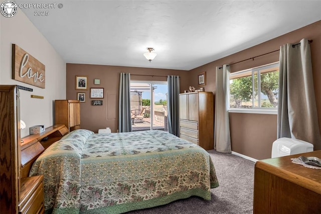925 2nd St, Penrose, CO 81240 - carpeted bedroom featuring multiple windows and access to outside