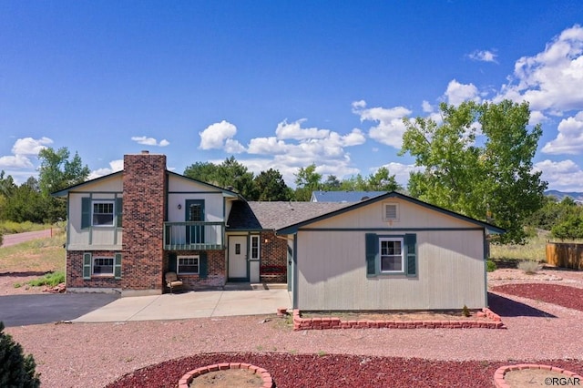 view of split level home