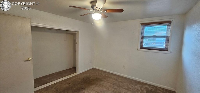 1540 Lombard St, Canon City, CO 81212 - unfurnished bedroom with carpet floors, a closet, and ceiling fan
