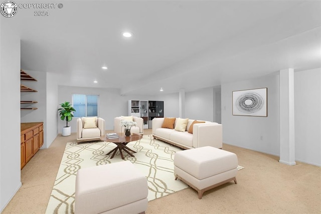 view of carpeted living room