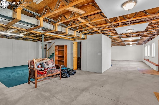 161 Shannon Rd, Cotopaxi, CO 81223 - basement featuring stairway