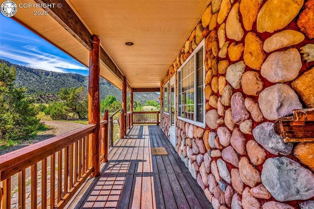 161 Shannon Rd, Cotopaxi, CO 81223 - porch featuring a mountain view