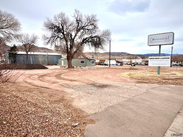 view of street with a mountain view