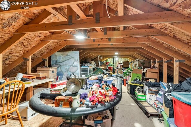 view of attic