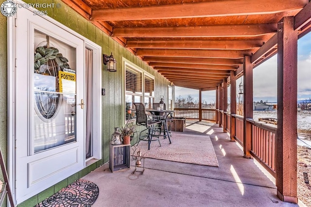 view of patio / terrace featuring a porch