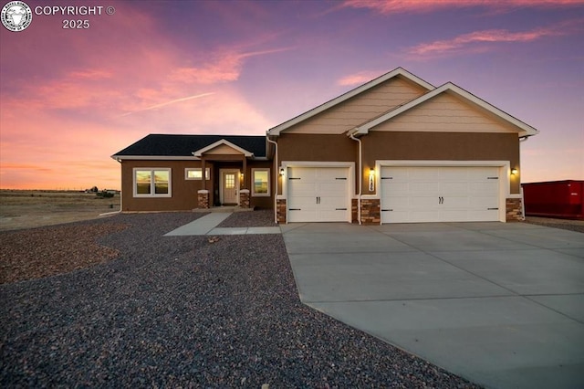 view of front of house featuring a garage