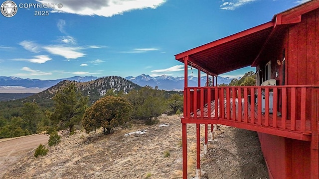 297 S Matterhorn Cir, Westcliffe, CO 81252 - exterior space with a wooded view and a mountain view