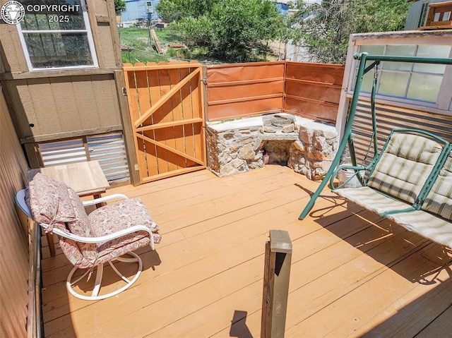 600 Raintree Blvd Unit 99, Canon City, CO 81212 - wooden terrace with a gate