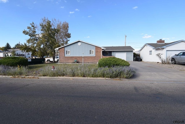 view of front of home featuring a garage