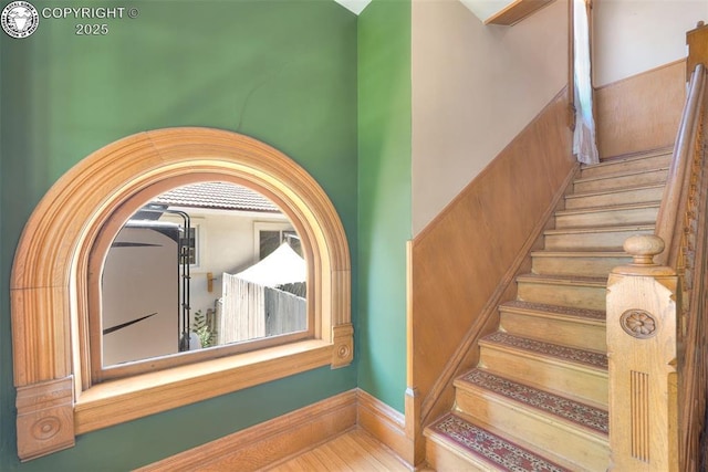 417 Greenwood Ave, Canon City, CO 81212 - staircase with wood finished floors