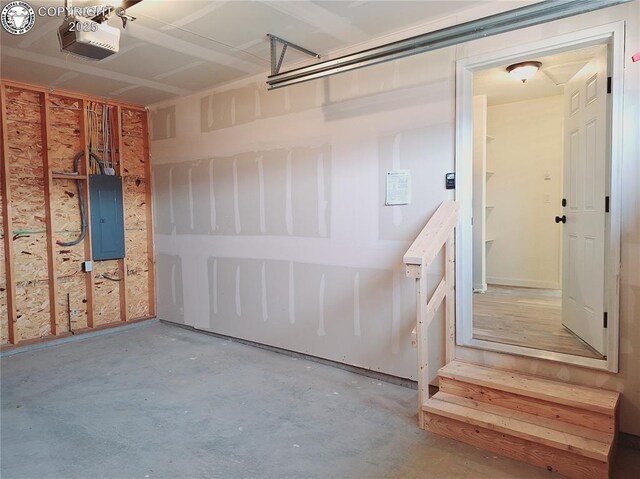 138 Jerry Dr, Westcliffe, CO 81252 - garage with a garage door opener and electric panel