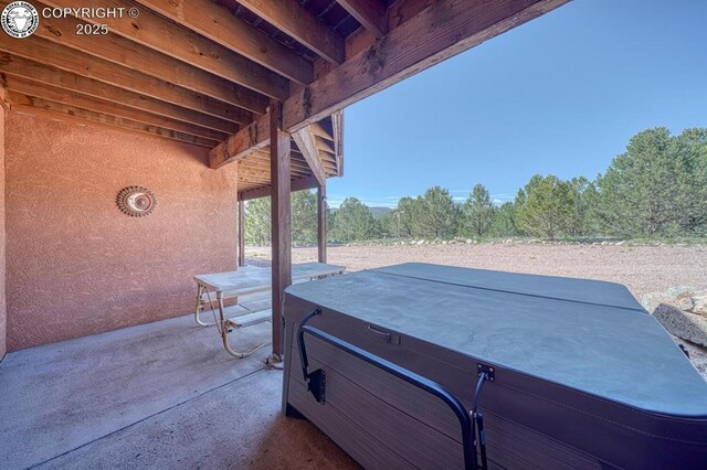 2680 Wild Bill Blvd, Westcliffe, CO 81252 - view of patio with a hot tub