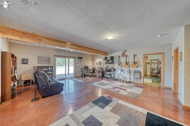 2680 Wild Bill Blvd, Westcliffe, CO 81252 - living area featuring a textured ceiling