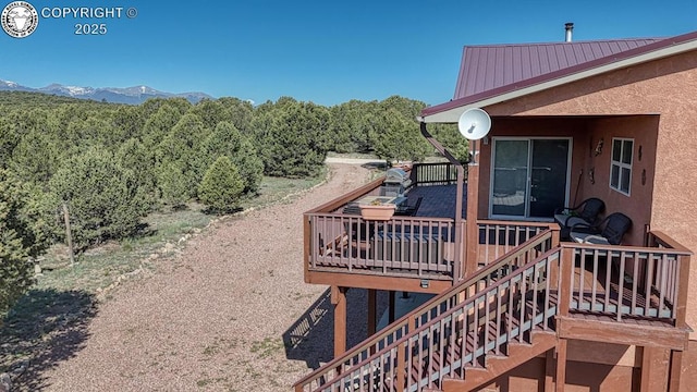 2680 Wild Bill Blvd, Westcliffe, CO 81252 - deck with a mountain view and a forest view