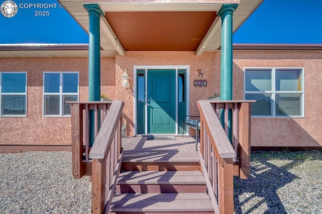 2680 Wild Bill Blvd, Westcliffe, CO 81252 - entrance to property with stucco siding