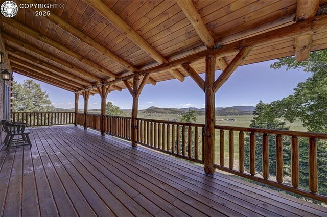 540 County Road 356, Westcliffe, CO 81252 - deck with a mountain view