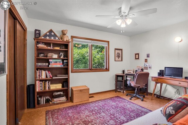 1124 Grand Ave, Canon City, CO 81212 - office space with ceiling fan and baseboards