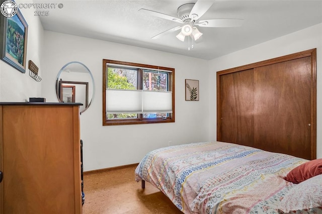 1124 Grand Ave, Canon City, CO 81212 - bedroom with a closet, ceiling fan, and carpet
