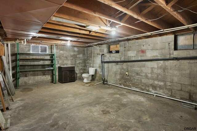 view of basement