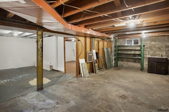 view of basement