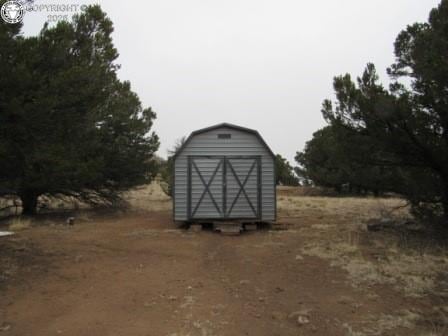 view of shed
