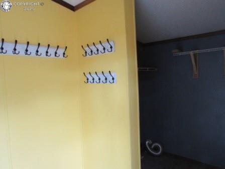 interior space with ornamental molding
