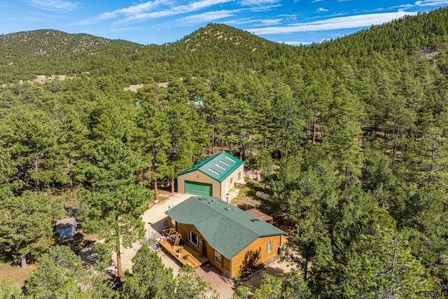 bird's eye view featuring a mountain view